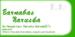 barnabas maruska business card